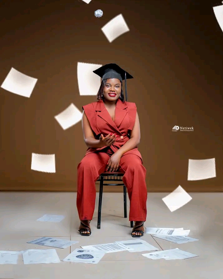 Studio graduation portrait